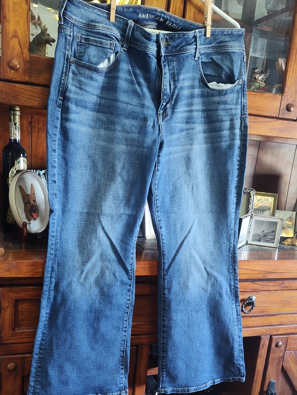 American Eagle Outfitters Women's Blue Super Stretch Jeans 18 short - Picture 4 of 4